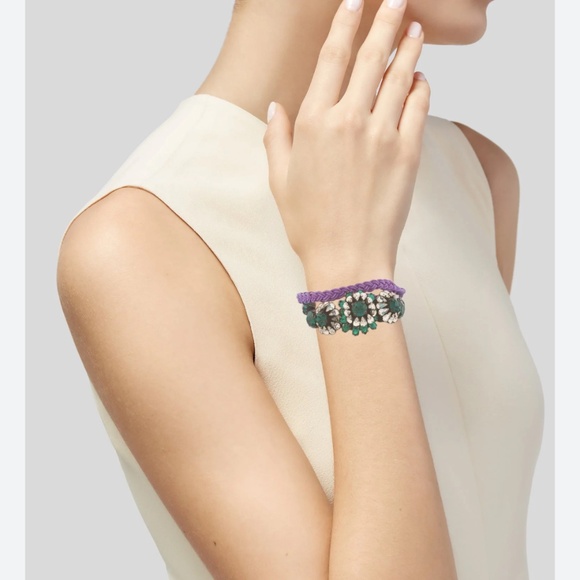 Shourouk Crystal & Braided Cord Baraka Karma Wrap Bracelet - Picture 1 of 3